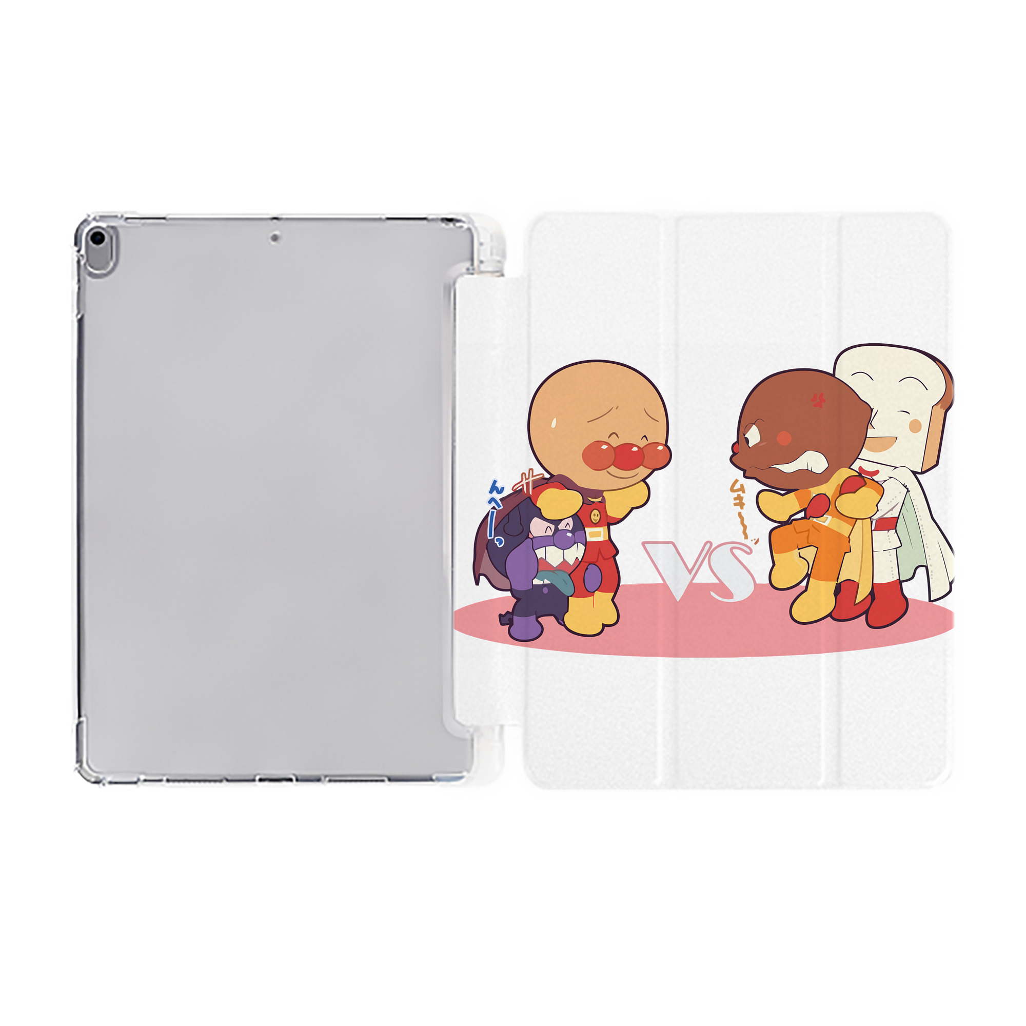（画像用） アンパンマン Anpanman IPad ケース ペン収納付き 三つ折りスタンド PUレザー×シリコン 対応機種9.5/10.5/10.9インチ